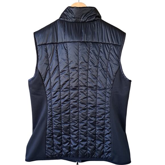 ANATOMIE Black Jocey Long Collar Puffy Vest Size Large Modern Minimalist - Picture 9 of 10